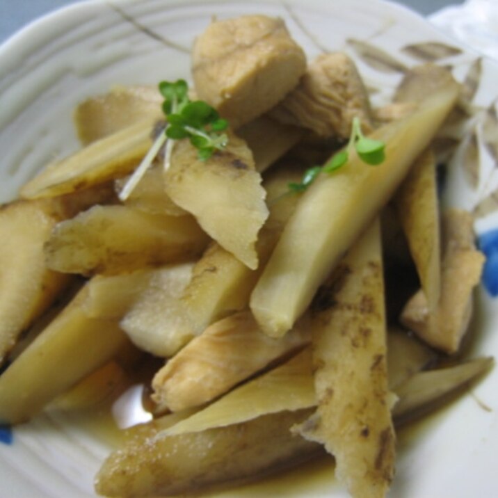 鶏肉とごぼうの簡単あっさり煮♪